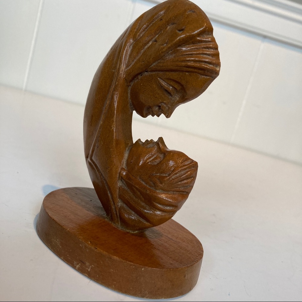 vintage handmade wood sculpture